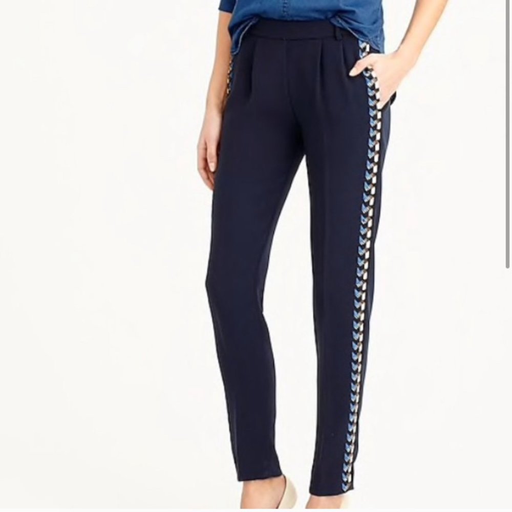 J Crew Collection Embellished Tux Pant